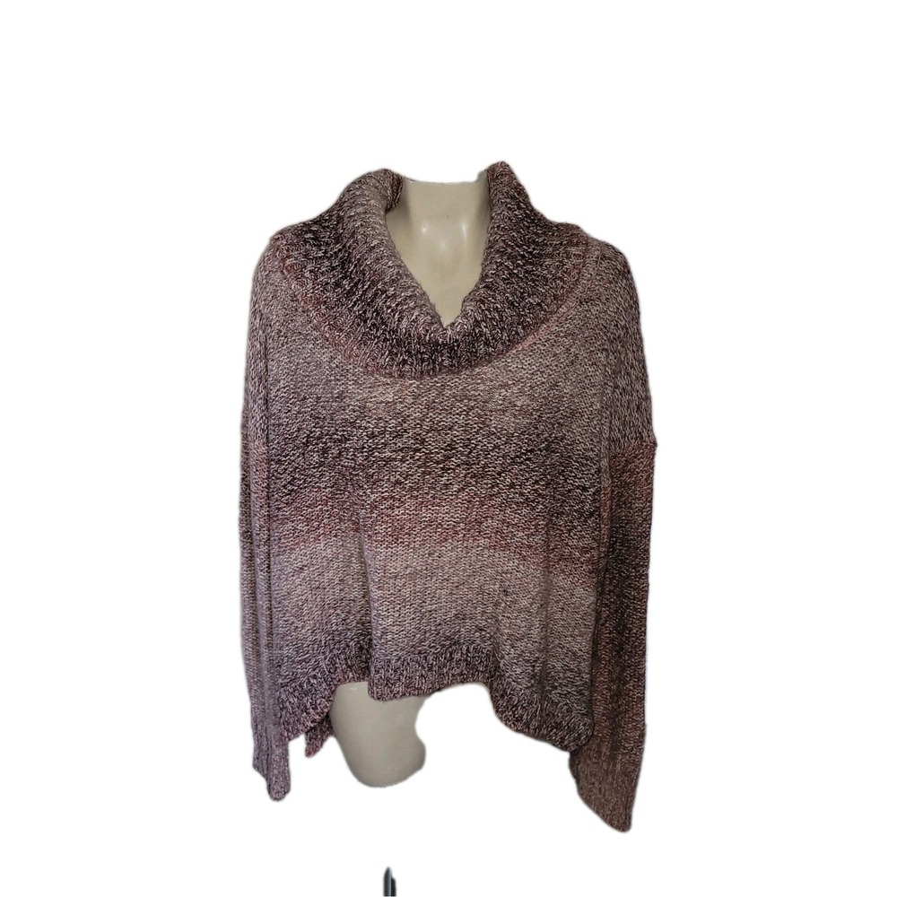 AMERICAN EAGLE Plus Size XL Oversized Ombre Purple Sweater Turtleneck Fall Comfy